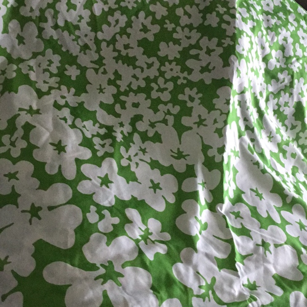 Green and White Floral Home Bedding Duvet Cover